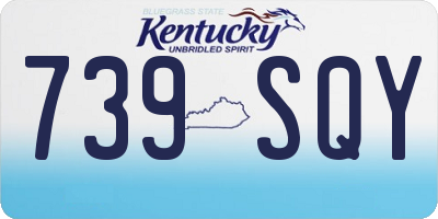 KY license plate 739SQY