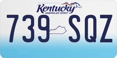 KY license plate 739SQZ