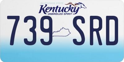 KY license plate 739SRD