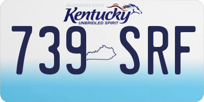 KY license plate 739SRF