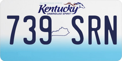 KY license plate 739SRN