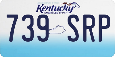 KY license plate 739SRP