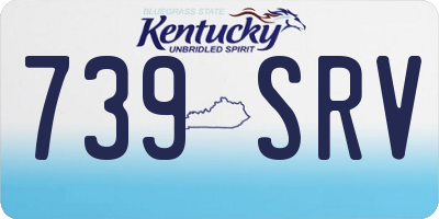 KY license plate 739SRV