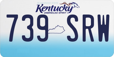 KY license plate 739SRW