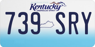 KY license plate 739SRY