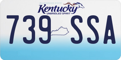 KY license plate 739SSA