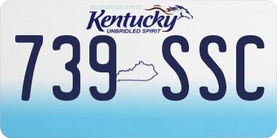 KY license plate 739SSC