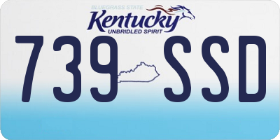 KY license plate 739SSD