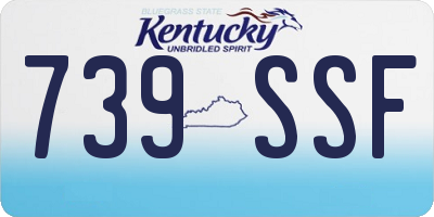 KY license plate 739SSF