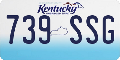 KY license plate 739SSG