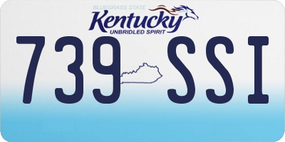 KY license plate 739SSI