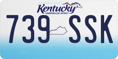 KY license plate 739SSK