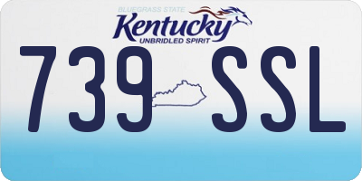 KY license plate 739SSL