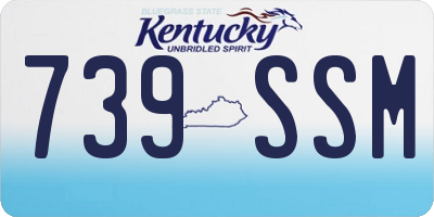 KY license plate 739SSM
