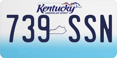 KY license plate 739SSN