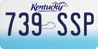 KY license plate 739SSP