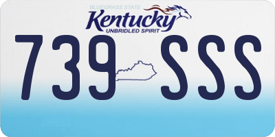 KY license plate 739SSS