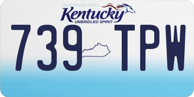 KY license plate 739TPW