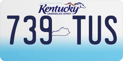 KY license plate 739TUS