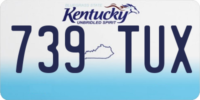 KY license plate 739TUX