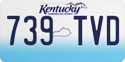 KY license plate 739TVD