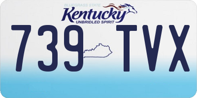 KY license plate 739TVX