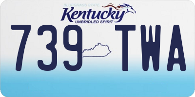 KY license plate 739TWA