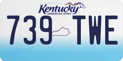 KY license plate 739TWE