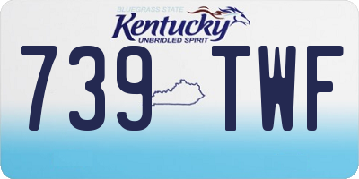 KY license plate 739TWF