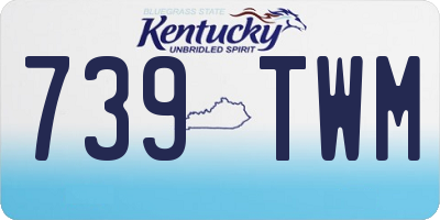KY license plate 739TWM