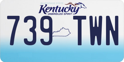 KY license plate 739TWN