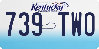 KY license plate 739TWO