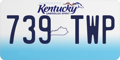 KY license plate 739TWP