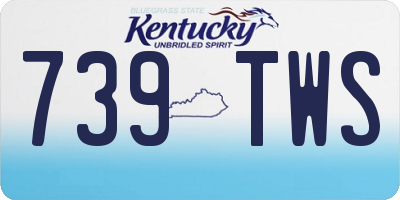 KY license plate 739TWS