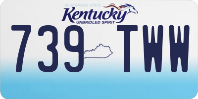 KY license plate 739TWW