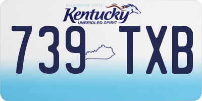 KY license plate 739TXB
