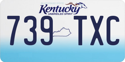 KY license plate 739TXC