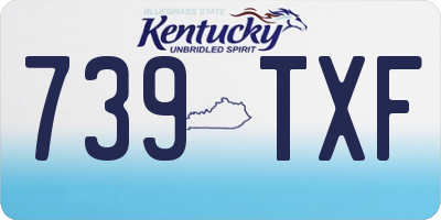 KY license plate 739TXF
