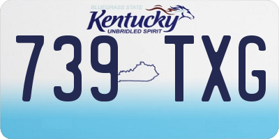 KY license plate 739TXG