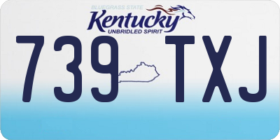 KY license plate 739TXJ
