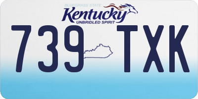 KY license plate 739TXK