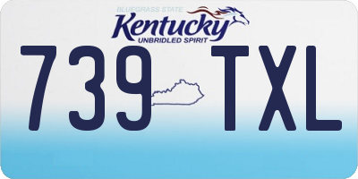 KY license plate 739TXL