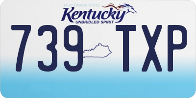 KY license plate 739TXP