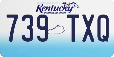 KY license plate 739TXQ