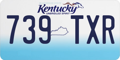 KY license plate 739TXR