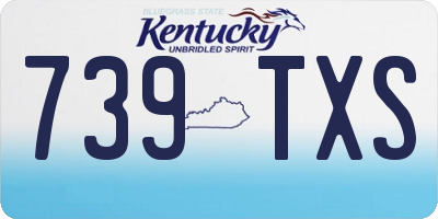 KY license plate 739TXS