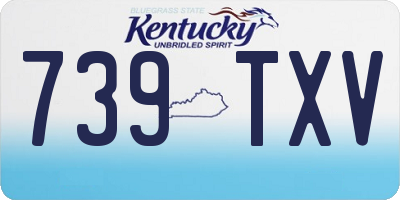 KY license plate 739TXV