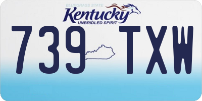 KY license plate 739TXW