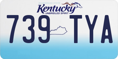 KY license plate 739TYA