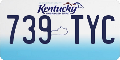 KY license plate 739TYC